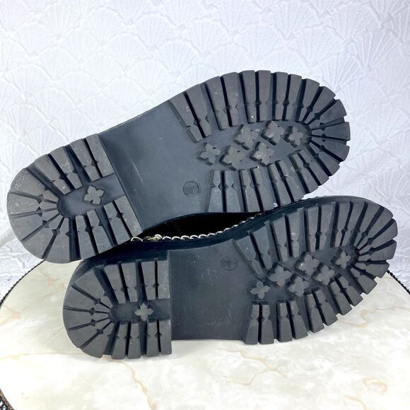 ASOS Truffle Collection Chunky Chelsea Boots Sz 7 Wide Black Retro Y2K Booties - Picture 13 of 15